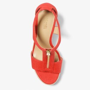 Michael Kors Berkley Canvas Wedge Sandal.